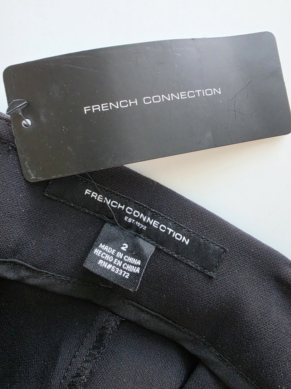 French Connection deep navy wide leg trouser new with tags size 2